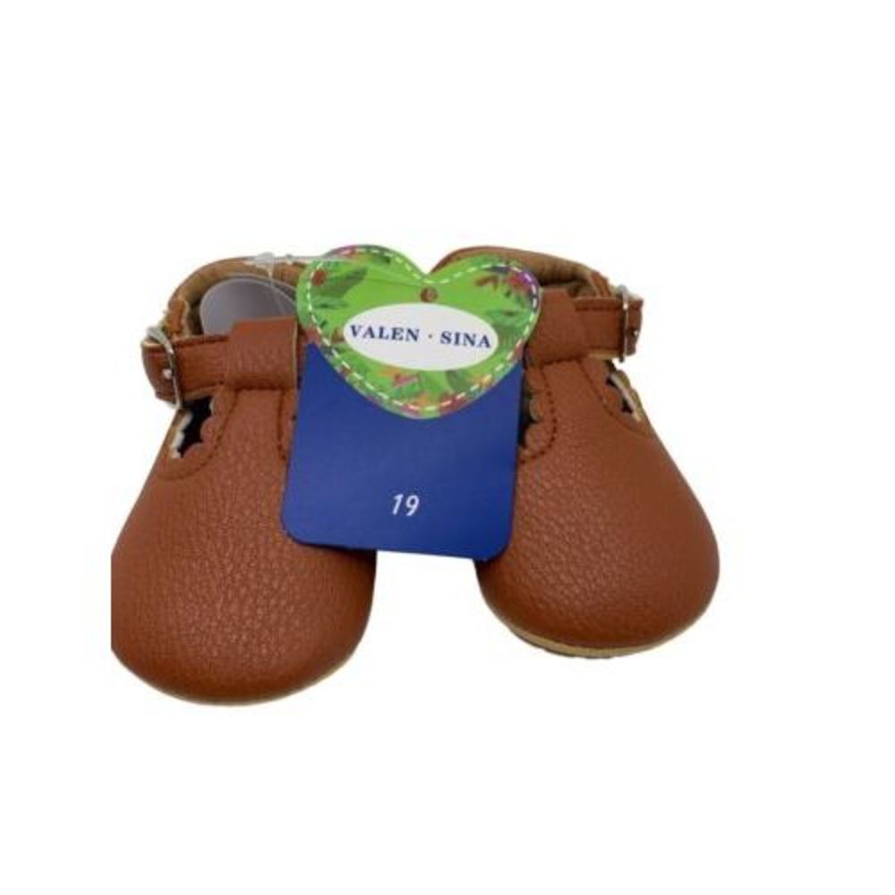 Baby Girls T-Strap Mary Jane Flats Moccasins Brown 3-6 Mth